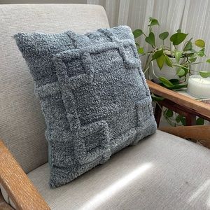 Teal Shag Pillow with Insert - NEW